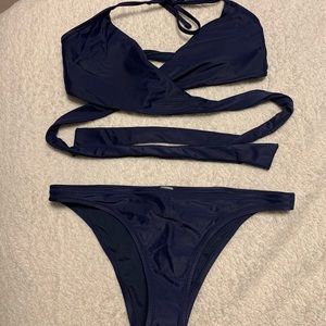 Aerie dark blue bathing suit.